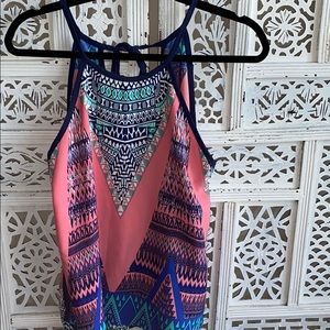 Multicolored pattern tank top